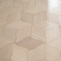 Plancher composite en bois massif multicouche à motif de feuille de lotus irrégulier, style 80, personnalisé, grand format
