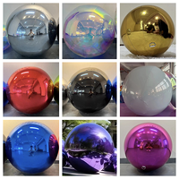Boule miroir gonflable en PVC, boule géante multicolores réfléchissante, décoration tendance pour mariage, festival, fête, intérieur/extérieur