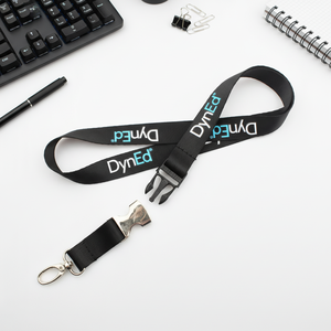 高級ポリエステル製ランヤード、シルクスクリーン印刷ロゴ入り、耐久性のある車のキーホルダー、リリースバックルとフック付き - Product Image 1