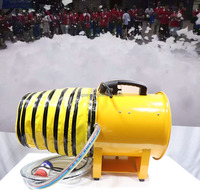Fogsea 2000W Machine à fumée à bulles à 2 sorties pour extérieur, IP33, sans fil, DMX512 4CH, Lumières LED mobiles RGBW 5000K lumière du jour pour piscine