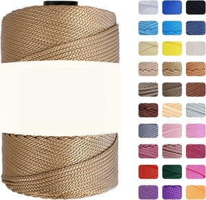 Cordon de haute qualité 3 mm 250 g, 100 % polyester, style nylon, fil de polypropylène pour le tricot à la main, pour chaussures, sacs, vêtements - Product Image 1