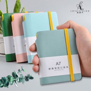 A5 Custom Loose-Leaf Leather <b>Journal</b> with Sewing Binding & Elastic Band Color Printed Soft Notebook for Gift in Stock - Product Image 2