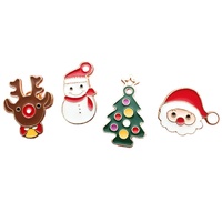 Pin Kerah Logam Kartun Terlaris Grosir Aksesoris Pakaian Lucu Bros Festival Pin Enamel Lunak Kustom Natal