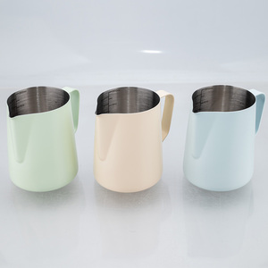 16oz Latte Cappuccino <span class=keywords><strong>Lait</strong></span> Pull Mug <span class=keywords><strong>Barista</strong></span> Craft <span class=keywords><strong>Pot</strong></span> de mousse de <span class=keywords><strong>lait</strong></span> en acier inoxydable - Product Image 1