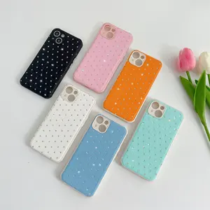 new arrival bling glitter diamond leather phone case for iphone 13 pro max case girly women phone case