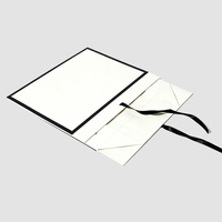 Boîte cadeau magnétique pliable personnalisée, emballage plat, boîte rigide pliable avec nœud en ruban pour chaussures et vêtements, vente en gros