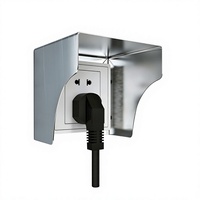 Cache-pluie étanche en acier inoxydable 304 de type 86 pour prise de station de recharge de VE extérieure et interrupteur mural ; Garantie 5 ans