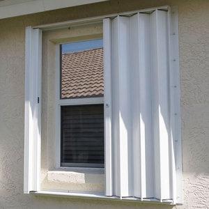 Volets de tempête manuels en accordéon Hurricane pour fenêtres et portes balcons grandes ouvertures de patio bâtiments commerciaux pour la maison - Product Image 5