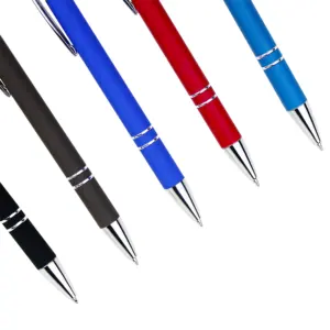 USA Market Top Customized logo stylus pen with logo 2 in 1 twist phone pen soft pen with stylus