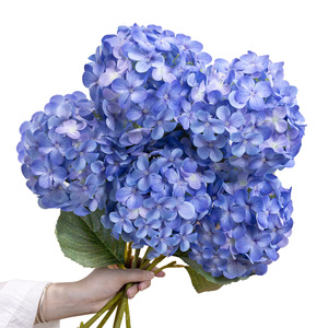 Fleurs d'hortensia artificielles 60 cm en soie, haute simulation, pour décorations de mariage et de maison - Product Image 3