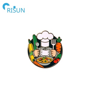 Fabricación de Metal Esmalte personalizado Carrera Artes culinarias Premio Pin de solapa Cocinar Chef Esmalte Pin Insignia Pin culinario personalizado - Product Image 5
