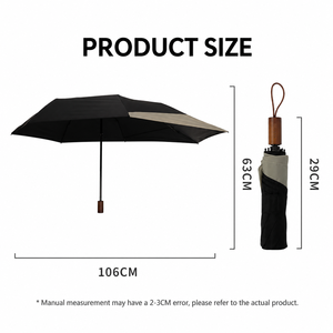 107cm Travel Compact Portable Manual Open Lightweight UPF50 UV Protection Custom Print Swallowtail 3 Folding <b>Umbrella</b> With Logo - Product Image 2