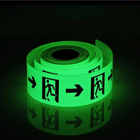 Film photoluminescent réfléchissant auto-adhésif PET/PVC imprimable qui brille dans le noir pour les panneaux de sécurité nocturne