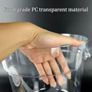 Round Storage Barrel PC Transparent Plastic Food-grade Storage Bucket Multi-specification Storage Pail Rice Container