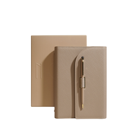 Classeur à 6 anneaux avec logo personnalisé pour carnet de notes, couleur simili cuir, format A5 A6