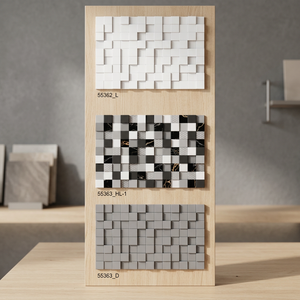 Azulejos de cerámica para pared de 30x45 cm, color marrón, 300x450 mm, diseño de madera, decoración 3D, azulejos de cerámica rotos en oferta. - Product Image 6