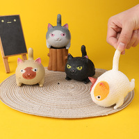 Mainan Squishy Kucing Marah yang Lucu, Bola Fidget Lembut untuk Menghilangkan Stres