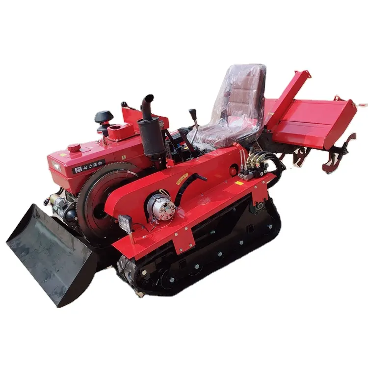 25HP Ride On Máy Cày Quay Tiller Vườn Mini Máy Kéo Nông Nghiệp Thiết Bị Với Hitching Công Cụ