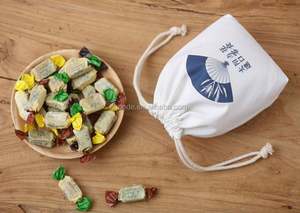 Bolsa de Lona de Algodón Blanca con Cordón, Impresa Personalizada, Ecológica, Reciclable, con Logotipo Personalizado, para Envasado de Frutas y Alimentos - Product Image 2