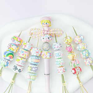 MFan - Cuentas Acrílicas de Colores Pastel <span class=keywords><strong>con</strong></span> Diseño de Dibujos Animados, para Manualidades, Decoración de Teléfonos Móviles, Transparentes, Pintadas a Mano - Product Image 1