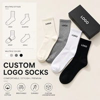 Chaussettes personnalisées avec logo, coton doux, respirantes, durables, confortables, élégantes, de qualité supérieure, vente en gros OEM