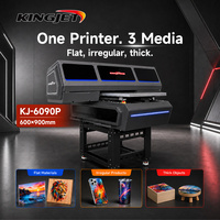 Impresora UV LED Plana Digital Kingjet KJ-6090 para Regalos/ Carcasas de Teléfono Móvil/ PVC/ Tarjetas/ Cerámica