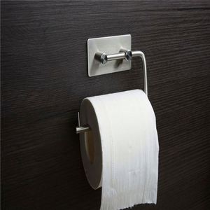 Industrial Style Kitchen Wall Mounted Stainless Steel Adhesive Eco-Friendly Multifunction Toilet Paper Holder <b>Hooks</b> <b>Rails</b> for - Product Image 1