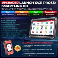 Escáner SmartLink HD 2026 X431 PRO3S+ con Probador de Batería 5-12V para Autos y Camiones Pesados, Garantía de 2 Años, Analizador de Motor