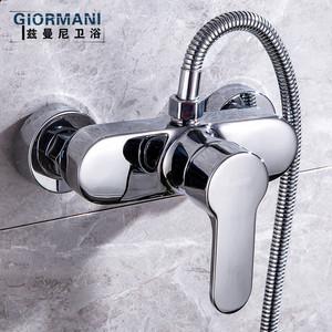 ก๊อกผสมน้ำฝักบัวทองแดงยี่ห้อ Giormani แบบก้านเดียว แกนเซรามิก ติดผนัง - Product Image 1