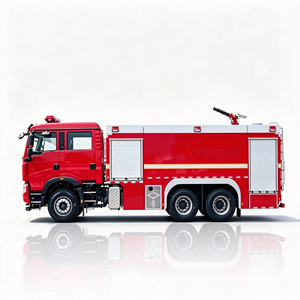 Nouveau camion-citerne diesel HOWO 6X4 rouge pour pompiers, véhicule de sauvetage à eau et mousse - Product Image 2