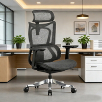 Chaise de bureau ergonomique de luxe avec accoudoirs 3D réglables pour le travail sans repose-pieds