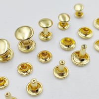 Rivets en laiton massif 8mm 10mm de largeur, diverses tailles, accessoires de luxe professionnels et tendance plaqués or pour sacs à main et laisses de chien