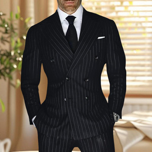 <span class=keywords><strong>Costume</strong></span> d'affaires classique pour <span class=keywords><strong>homme</strong></span>, vente chaude, 2 pièces, coupe ajustée, design plissé respirant, collection grande <span class=keywords><strong>taille</strong></span> - Product Image 3
