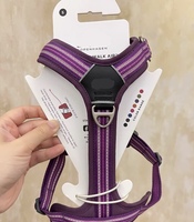Collier en nylon de haute qualité personnalisé harnais pour chien maille souple réversible réglable sans traction cuir Polyester fournitures pour animaux de compagnie