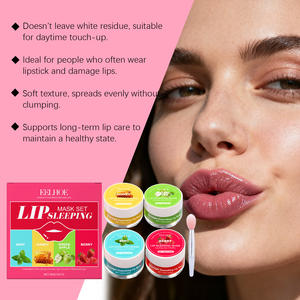 Mascarilla Labial en Caja de 4 Colores, 4 Piezas, Marca Privada OEM, Hidratación Nocturna, Suaviza y Rellena - Product Image 3