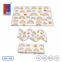 Tapis d'éveil pliable en mousse XPE épaisse, imperméable, non toxique, antidérapant, personnalisé, pour bébés et tout-petits