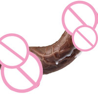 Flüssiges Silikon Realistischer Dildo mit Saugnapf für Frauen, Manuelle Anwendung, Schwarz, Extra-Groß, Extra-Dick, Masturbator Sexspielzeug für Männer