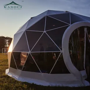 עמיד מבנה קל להגדיר עגול גג הגיאודזית כיפת אוהל עם PVC קירוי חומר עבור חיצוני אירוע והוגן