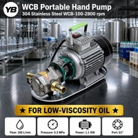 WCB 100 Taşınabilir Hidrolik Dişli Yağ Pompası 100 LPM 1.1 KW 304 Paslanmaz Çelik Düşük Viskoziteli Yağ Transferi 2800 Rpm