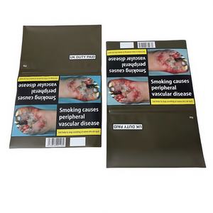 Sachets en mylar refermables pour tabac à rouler à la main, format standard britannique, 25g/30g/50g, ambre GV, nouvelle version 2024 - Product Image 1