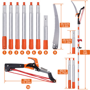 Juego <span class=keywords><strong>de</strong></span> Tijeras para Ramas Altas al por Mayor, <span class=keywords><strong>de</strong></span> Múltiples Piezas, Construcción <span class=keywords><strong>de</strong></span> Material Premium, Fácil Almacenamiento - Product Image 2