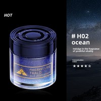 Diffuseur de parfum automobile de luxe en verre solide, pot de cire d'aromathérapie longue durée, désodorisant, éliminateur d'odeurs, logo personnalisé OEM