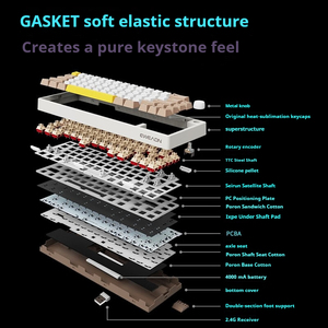 EWEADN 67-Key RGB Backlit Computador Gaming Teclado Hot Swappable 2.4G Sem Fio USB Novo Mecânico Hot Swappable Junta - Product Image 5