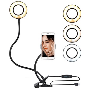 Flexible para teléfono <span class=keywords><strong>celular</strong></span> soporte teléfono <span class=keywords><strong>celular</strong></span> titular soporte de lámpara autofoto teléfono lámpara palo <span class=keywords><strong>Selfie</strong></span> Led anillo de luz con soporte - Product Image 1