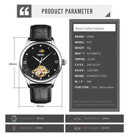 Gagnant Mécanique Nouveau Sport Design Lunette Montre Femmes Top Marque De Luxe Montre Homme Horloge Automatique Squelette Montre