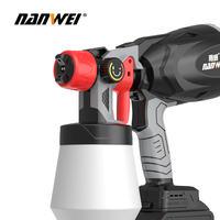 Pistolet de peinture électrique portable sans fil NANWEI pour la peinture automobile, pulvérisateur de peinture, peinture, batteries lithium-ion 18v