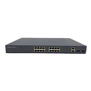 CCTV IP Netzwerk-Schalter mit 16 POE-Ports und 2 von 1000 Mbps + 2 SFP Gigabit für CCTV IP Kamera und NVRs