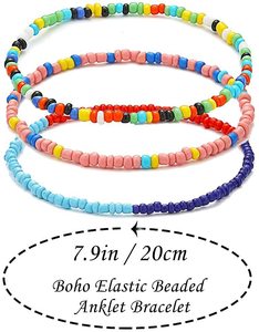 2026 cavigliera estiva colorata da spiaggia Miyuki fatta a mano cavigliera da spiaggia bohémien alla moda cavigliera con perline 3mm per feste <span class=keywords><strong>in</strong></span> magazzino - Product Image 2