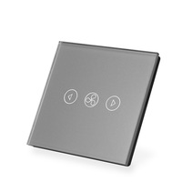 Controlador de Ventilador de Techo Inteligente con Panel Táctil de Vidrio, WiFi Tuya, Interruptor de Velocidad, Venta al por Mayor, para Hogar Inteligente, Control Remoto por Aplicación