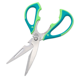 Kitchen Scissors Stainless Steel Blue Green Handle Multi Purpose Home Use - Product Image 2